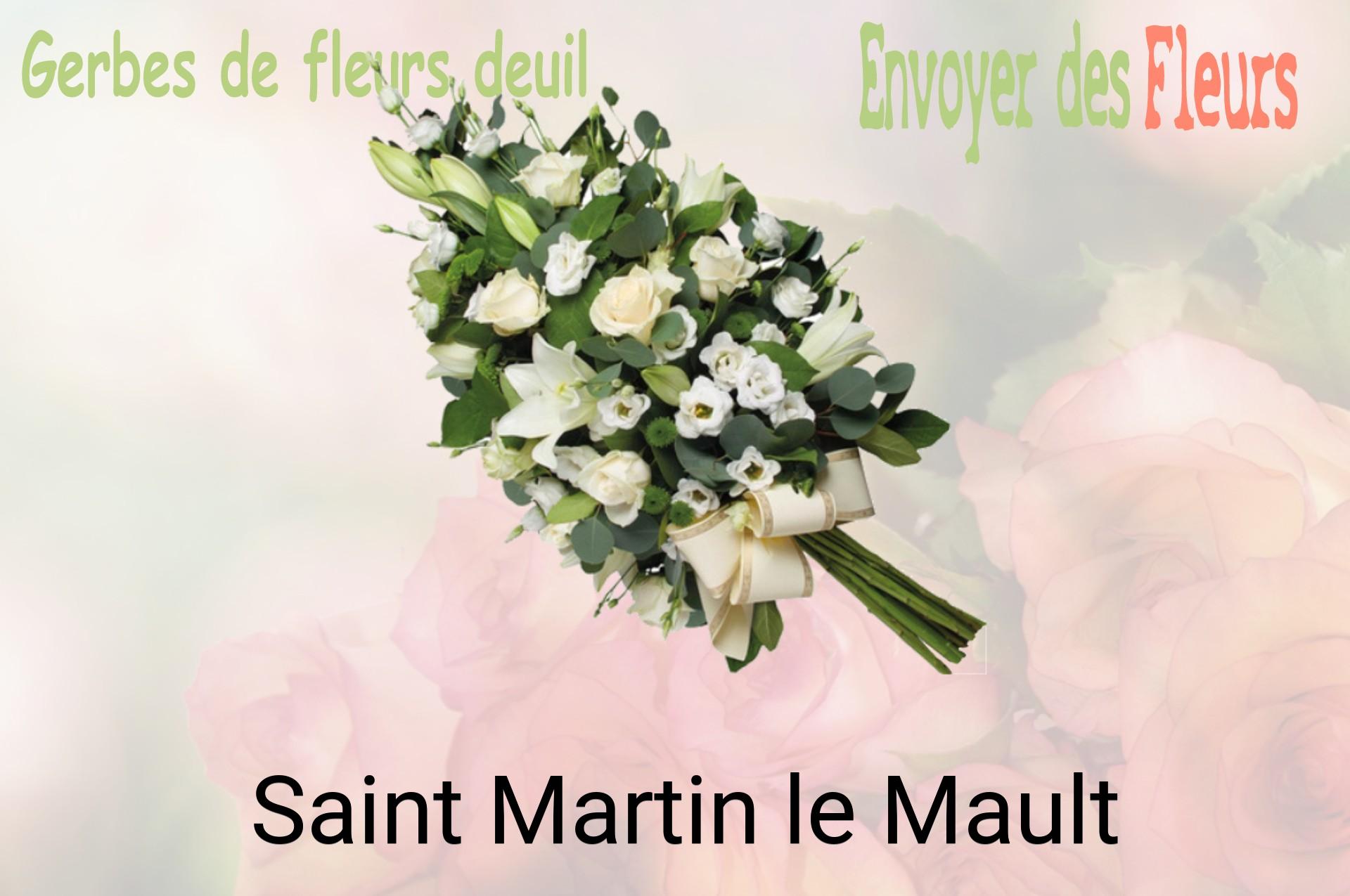 Gerbe de fleurs de deuil livrée à Saint-Martin-le-Mault